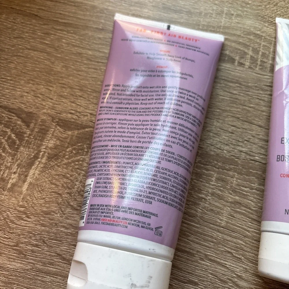 LOT OF 3 First Aid Beauty KP Bump Eraser Body Scrub 10 Oz 4 Oz NEW